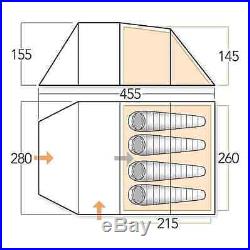 Vango Omega 450xl With Tbs II Cactus 4 Person Tent (om450xl-j) Camping