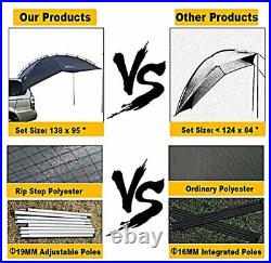 Versatility Teardrop Awning for SUV RVing, Car Camping, Trailer and Overlanding