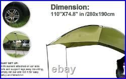 Versatility Teardrop Awning for SUV Rving, Car Camping, Easy-Out Self Standing Roo