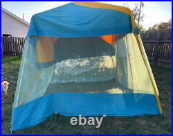 Vintage HETTRICK heavy canvas 12' x 12' x 8' GAZEBO TENT Canopy SCREEN ROOM