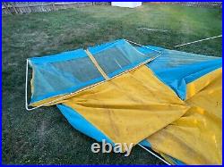 Vintage HETTRICK heavy canvas 12' x 12' x 8' GAZEBO TENT Canopy SCREEN ROOM