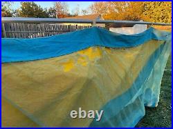 Vintage HETTRICK heavy canvas 12' x 12' x 8' GAZEBO TENT Canopy SCREEN ROOM