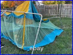 Vintage HETTRICK heavy canvas 12' x 12' x 8' GAZEBO TENT Canopy SCREEN ROOM