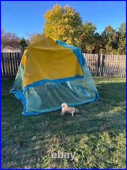 Vintage HETTRICK heavy canvas 12' x 12' x 8' GAZEBO TENT Canopy SCREEN ROOM