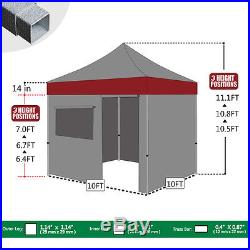 WATERPROOF 10x10 Ez Pop Up Canopy Vendor Trade Show Tent+4 Removable Side Walls
