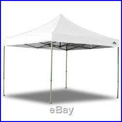 White Commercial Canopy 10x10ft Pop Up Steel Frame Shelter Outdoor Work Shade