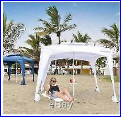 White Large Cabana Beach Tent Canopy Umbrella Outdoor Sun UV Shelter Camping