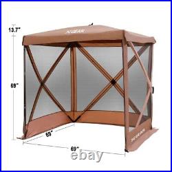 XGEAR 4-Sided Pop Up Camping Gazebo Instant Canopy Sun Shelter Screen House w