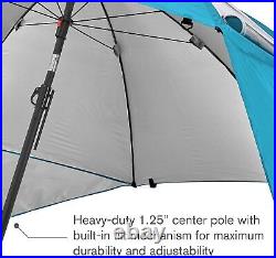 XL UPF 50+ parasol shelter for sun and rain protection (9 feet)