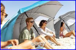 XL UPF 50+ parasol shelter for sun and rain protection (9 feet)