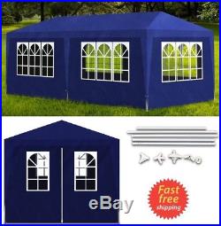 Xmas Steel Frame Side Wall 10x20 Outdoor Canopy Party Tent BLUE Pavilion Shelter
