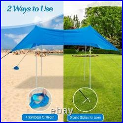 YOLENY Family Beach Tent 10 x 10 FT Beach Canopy UPF50+ Sun Shade Portable Su