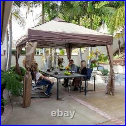 Z- Shade 10Ft x 10Ft Lawn and Garden Outdoor Portable Canopy with Skirts, Tan