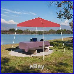 Z-Shade 10' x 10' Angled Leg Instant Shade Canopy Portable Tent, Red (2 Pack)