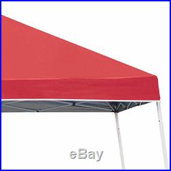 Z-Shade 10' x 10' Angled Leg Instant Shade Canopy Portable Tent, Red (2 Pack)