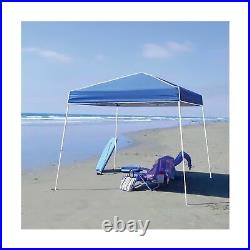 Z-Shade 10' x 10' Angled Leg Instant Shade Canopy Tent Portable Shelter, Blue