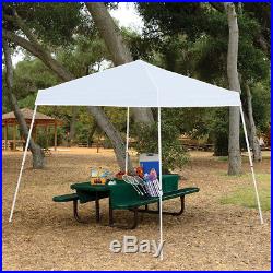 Z-Shade 10' x 10' Angled Leg Instant White Canopy Shelter with Screen & Weights