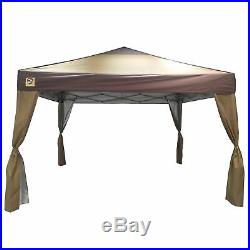 Z-Shade 10 x 10 Foot Lawn and Garden Outdoor Portable Canopy with Skirts, Tan
