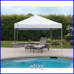 Z-Shade 10' x 10' Straight Leg Portable Instant Shade Tent, White (4 Pack)