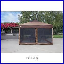 Z-Shade 10x10ft Lawn and Garden Portable Canopy with Skirts, Tan (Open Box)