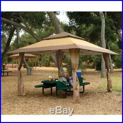 Z-Shade 13 x 13 Ft Instant Gazebo Canopy Outdoor Patio Shelter, Tan/Brown (Used)