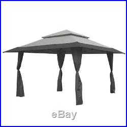 Z-Shade 13 x 13 Ft Instant Gazebo Canopy Tent Outdoor Patio Shelter, Gray (Used)