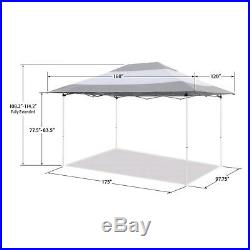 Z-Shade 14 x 10 Foot Prestige Instant Canopy Outdoor Patio Shelter, Grey & White
