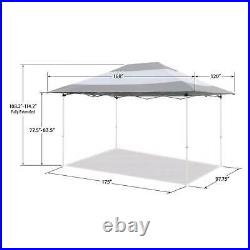 Z-Shade Prestige 14' x 10' Instant Canopy Patio Shelter, Grey & White (Used)
